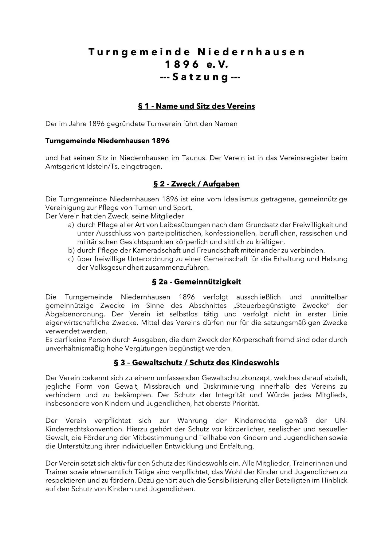 Satzung